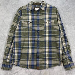 Dakota Grizzly Button Down Mens XL Green Plaid Flannel Long Sleeve D1016 F20